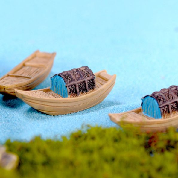 Jual Miniatur Perahu Sampan Nelayan untuk Maket, Diorama, Terarrium, Aquascape OO08 (1)